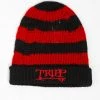 Trippnyc.com TRIPP NYC STRIPE BEANIE RED Women