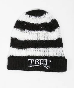 Trippnyc.com Women TRIPP NYC STRIPE BEANIE WHITE
