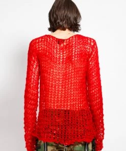 Trippnyc.com HOLY PUNK SWEATER RED Women