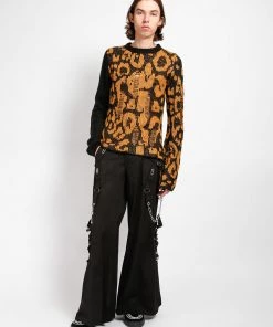 Trippnyc.com Women RAG SWEATER LEOPARD
