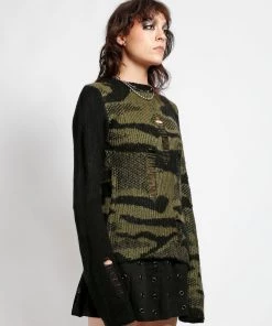Trippnyc.com RAG SWEATER CAMO
