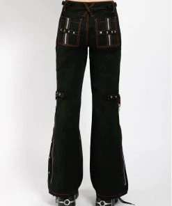 Trippnyc.com Women NIGHT PANT RED STITCH