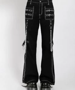 Trippnyc.com NIGHT PANT WHITE STITCH