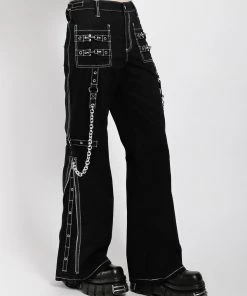 Trippnyc.com NIGHT PANT WHITE STITCH