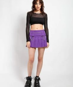 Trippnyc.com Women CHAIN SKIRT PURPLE