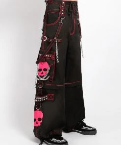 Trippnyc.com Women SUPER SKULL PANT PINK