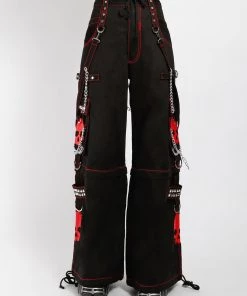 Trippnyc.com Women SUPER SKULL PANT RED SKULL