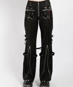 Trippnyc.com Women STRIPE SUPER D-RING PANT