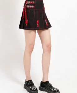 Trippnyc.com PLEATED STRAP SKIRT Women