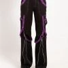 Trippnyc.com MULTI EYELET DARK STREET PANT PURPLE Women