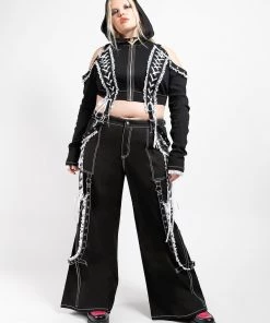 Trippnyc.com Women CURVE LOLITA DARK STREET PANT WHITE