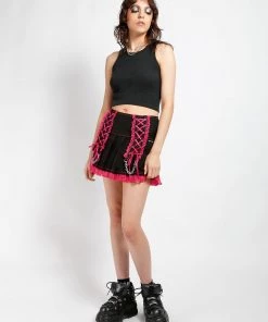 Trippnyc.com LOLITA PLEATED SKIRT PINK Women