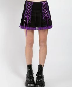 Trippnyc.com LOLITA PLEATED SKIRT PURPLE