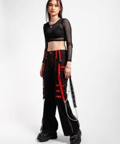 Trippnyc.com Women MIDNIGHT DARK STREET CHAIN PANT