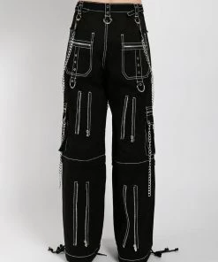 Trippnyc.com Women CHAIN TO CHAIN PANT WHITE STITCH
