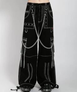 Trippnyc.com Women CHAIN TO CHAIN PANT WHITE STITCH