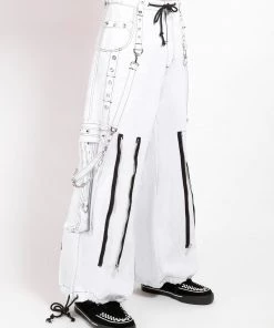 Trippnyc.com Men BACK UP SKULL PANT - WHITE
