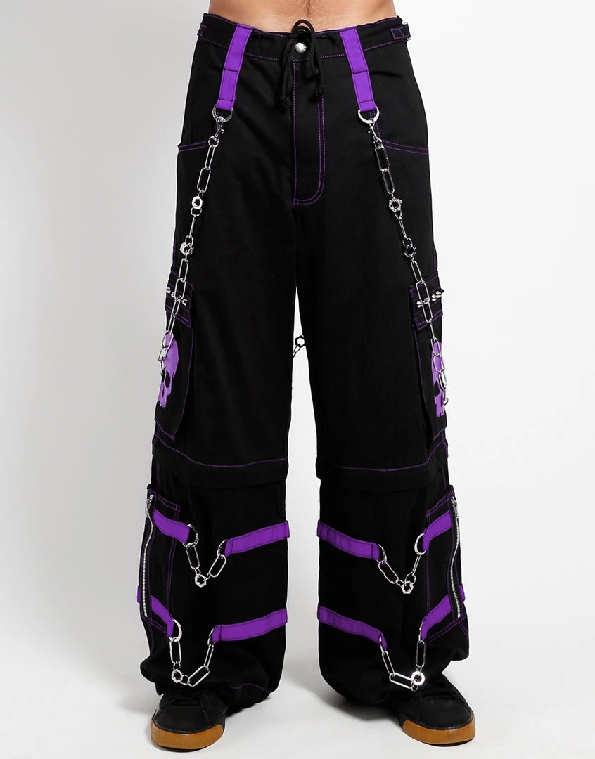 Trippnyc.com Women SKULL ZIP OFF PANT PURPLE 5 Trippnyc.com Women SKULL ZIP OFF PANT PURPLE