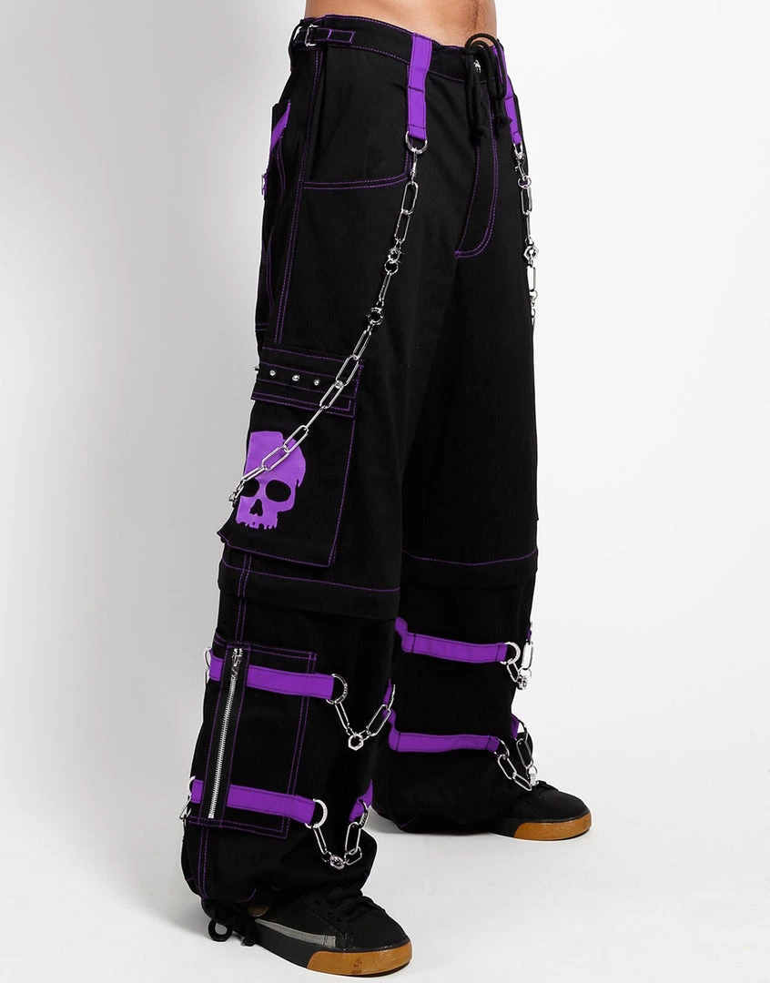 Trippnyc.com Women SKULL ZIP OFF PANT PURPLE 8 Trippnyc.com Women SKULL ZIP OFF PANT PURPLE