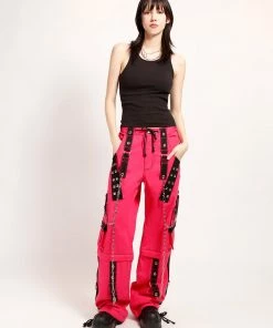 Trippnyc.com Women DARK CUFF PANT PINK