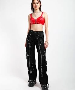 Trippnyc.com Women DARK CUFF PANT BLACK