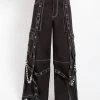 Trippnyc.com FREEDOM PANT BLACK WITH WHITE STITCH