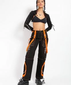 Trippnyc.com STEP CHAIN PANT ORANGE