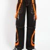 Trippnyc.com STEP CHAIN PANT ORANGE