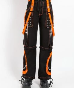 Trippnyc.com STEP CHAIN PANT ORANGE