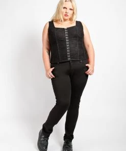 Trippnyc.com Women CURVE HOOK EYE LACE CORSET