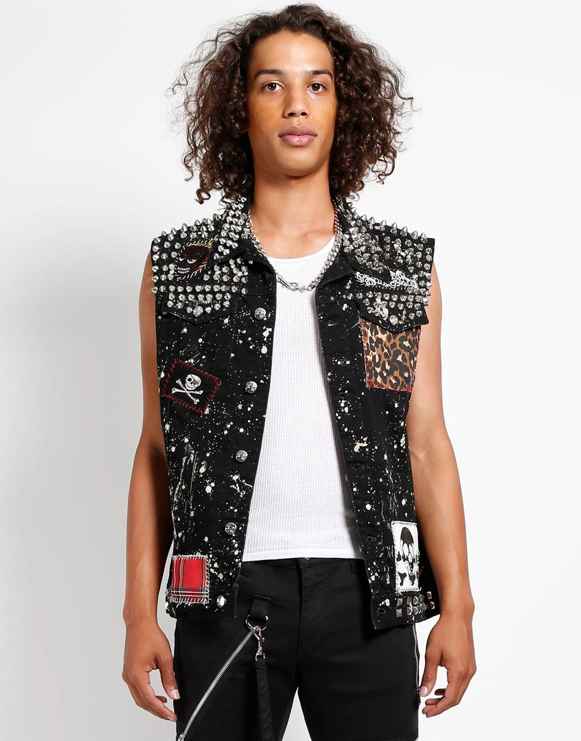 Trippnyc.com Men HAND STUDDED PUNK VEST 5 Trippnyc.com Men HAND STUDDED PUNK VEST