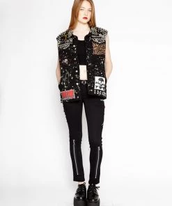 Trippnyc.com Men HAND STUDDED PUNK VEST