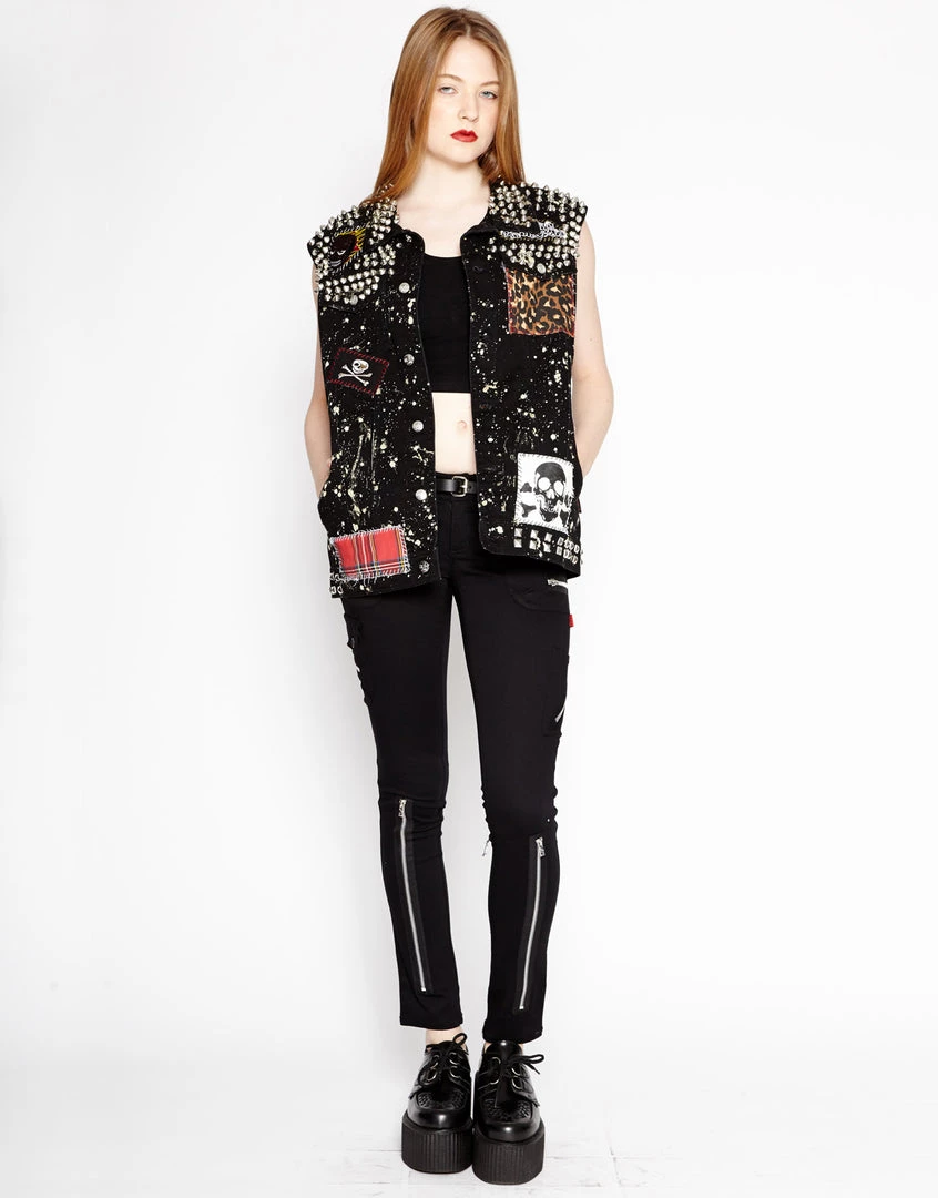 Trippnyc.com Men HAND STUDDED PUNK VEST 2 Trippnyc.com Men HAND STUDDED PUNK VEST