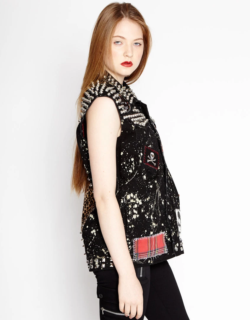 Trippnyc.com Men HAND STUDDED PUNK VEST 3 Trippnyc.com Men HAND STUDDED PUNK VEST