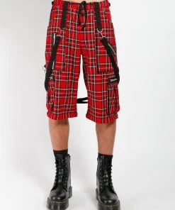 Trippnyc.com CLASH PANT RED PLAID Women