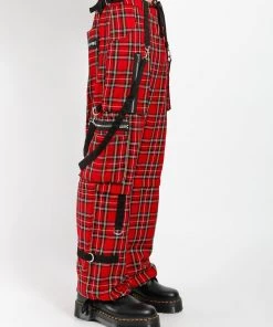 Trippnyc.com CLASH PANT RED PLAID Women