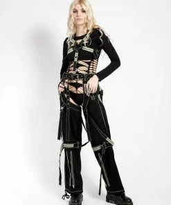 Trippnyc.com REFLECTOR STRAP CROP TOP Women