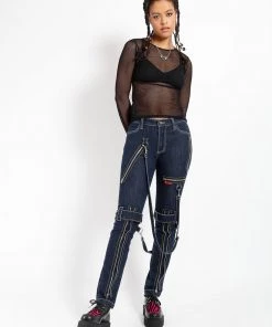 Trippnyc.com DENIM BONDAGE PANT