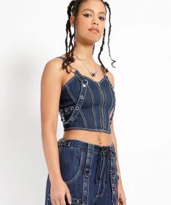 Trippnyc.com DENIM EVER READY CORSET Women
