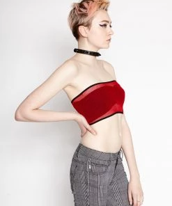 Trippnyc.com Women FISHNET BANDEAU RED