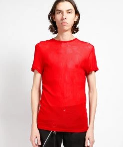 Trippnyc.com SHORT SLEEVE FISHNET RED Women
