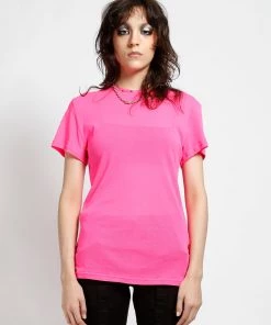Trippnyc.com Women SHORT SLEEVE FISHNET PINK