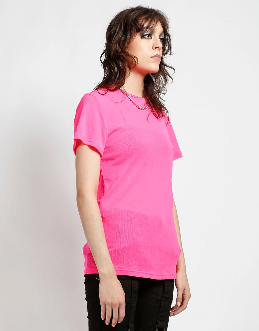 Trippnyc.com Women SHORT SLEEVE FISHNET PINK 3 Trippnyc.com Women SHORT SLEEVE FISHNET PINK