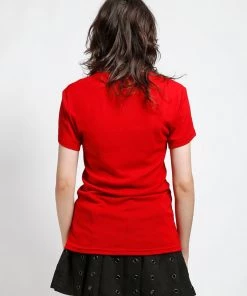 Trippnyc.com SHORT SLEEVE FISHNET RED Women