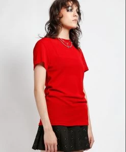 Trippnyc.com SHORT SLEEVE FISHNET RED Women