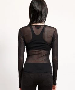 Trippnyc.com LADIES LONG SLEEVE FISHNET BLACK 7 Trippnyc.com LADIES LONG SLEEVE FISHNET BLACK