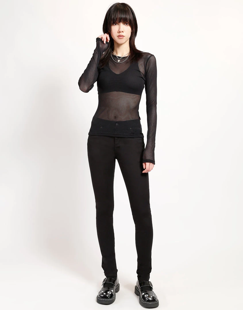 Trippnyc.com LADIES LONG SLEEVE FISHNET BLACK 2 Trippnyc.com LADIES LONG SLEEVE FISHNET BLACK
