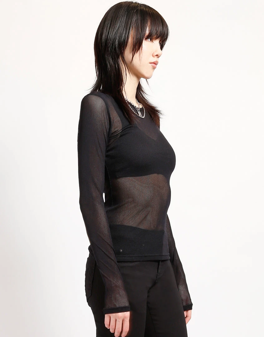 Trippnyc.com LADIES LONG SLEEVE FISHNET BLACK 3 Trippnyc.com LADIES LONG SLEEVE FISHNET BLACK