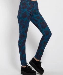 Trippnyc.com HIGH WAIST FLORAL SKINNY