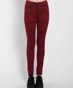 Trippnyc.com HIGH WAIST FLORAL SKINNY Women